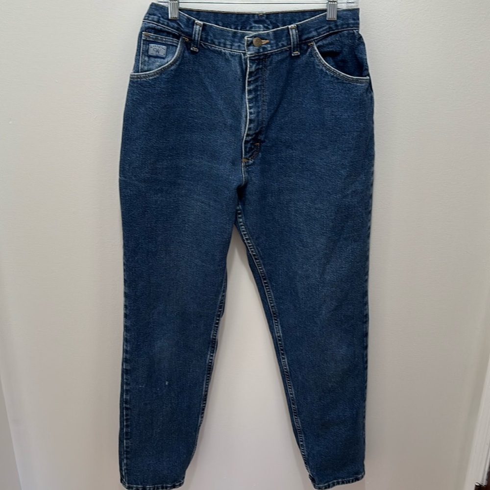 Vintage Wrangler Women’s High Rise Dark Wash Tapered Jeans Size 28